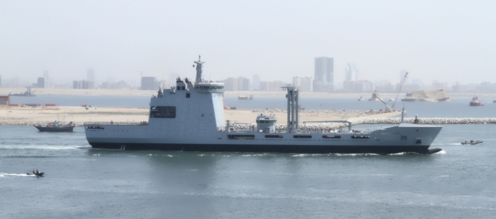Pakistan Navy's New Fleet Tanker PNS Moawin started to conduct sea trials